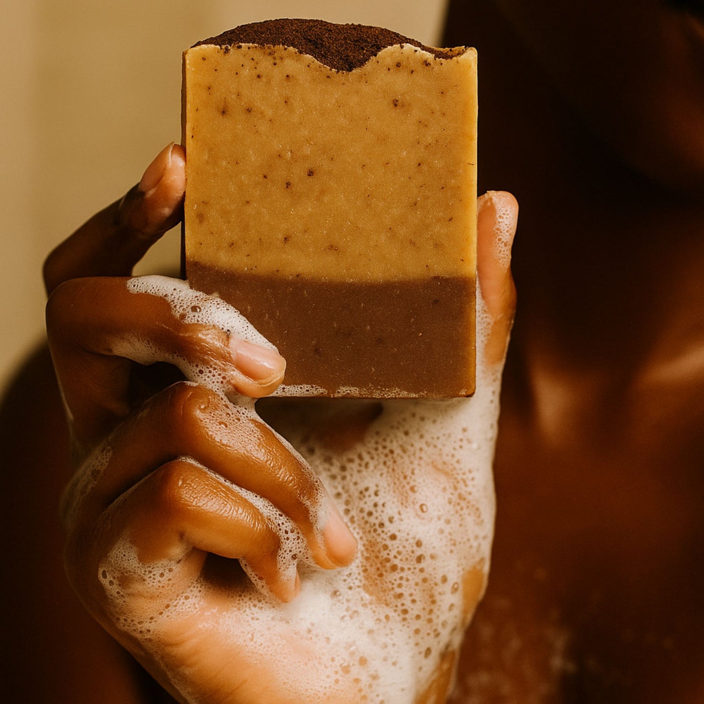 Handcrafted coffee goddess soap | Naked Lavender