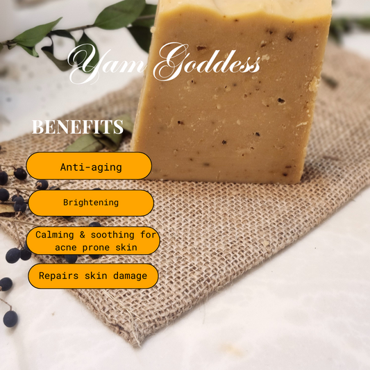 Handcrafted Yam Goddess Goats Milk Soap | Naked Lavender